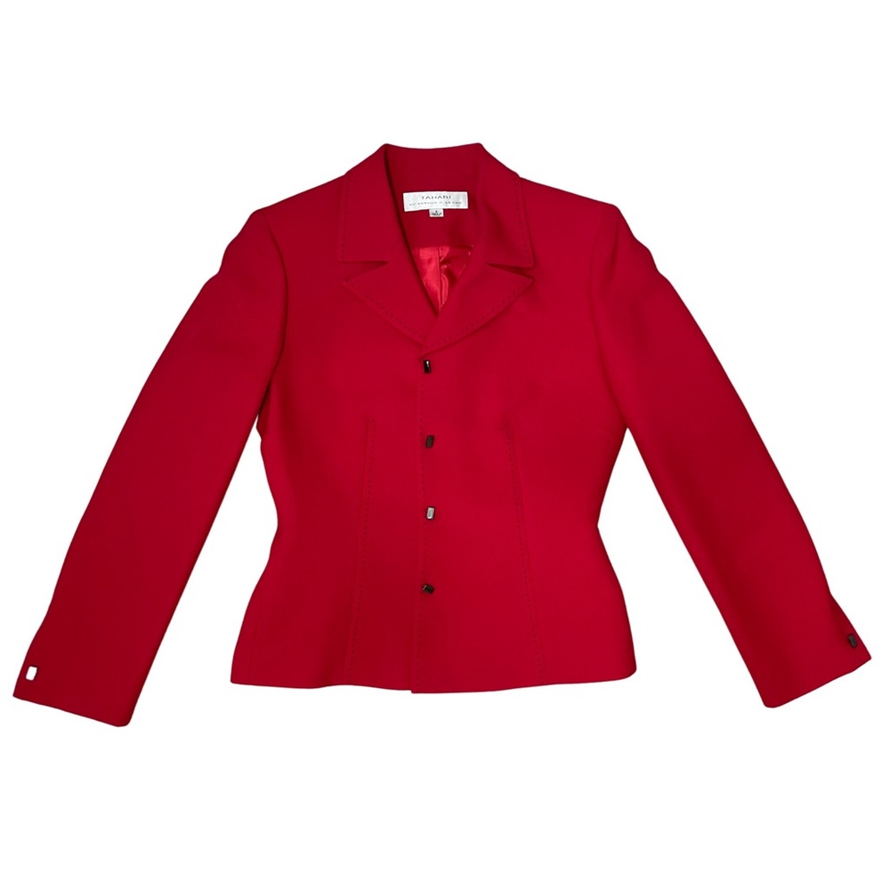 Tahari ASL Arthur S Levine Red Blazer Suit Jacket